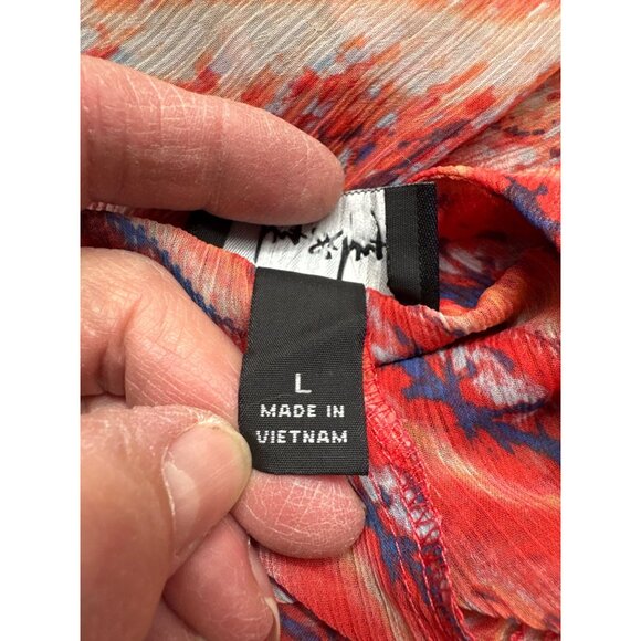 A Bryer By & By Womens Cold Shoulder Blouse L Zigzag Print Polyester - Picture 4 of 8